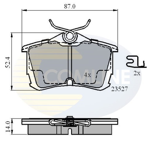 Brake pads set for - brake, honda