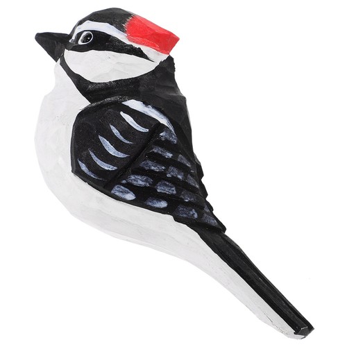 Black wood bird figurine - wood,