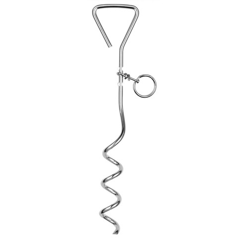 Metal corkscrew dog tether - metal,