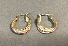 9 carat Tri-Colour Gold Hoop