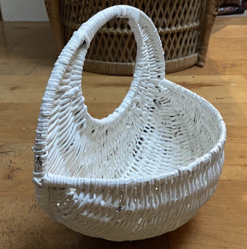 Vintage wicker basket flat - vintage, basket,