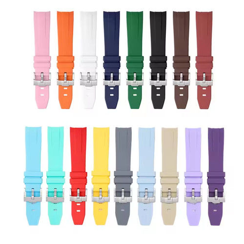 20mm silicone watch - band, for