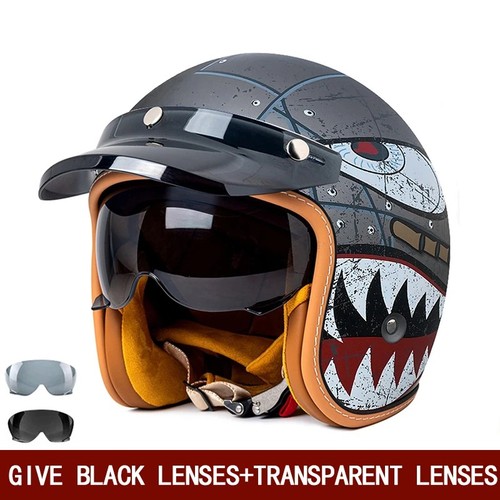 Retro open face motorbike - retro,