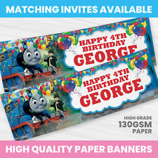 THOMAS THE TANK ENGINE  BIRTHDAY BANNER PERSONALISED ANY NAME PARTY BANNER