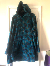SEASALT TEAL FLORAL "SNUGGLE SOFT HOODIE"   Size L (fits 16 to 18)