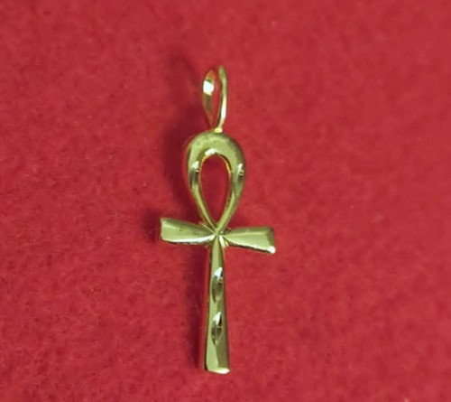 14kt gold plated smooth - 14kt, ankh