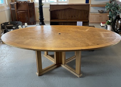 Burl oak veneer top conference - burl,