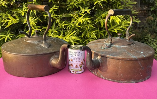 Pair huge antique copper - of,