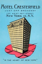 Hotel Chesterfield New York NY Vintage Standard Postcard Unposted