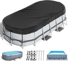 Rectangular Pool Cover with Above Ground Pool, Solar Oval Pool Cover
