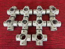 Set Of 10 x 48mm Scaffold Galvanised Steel Connectors Handrail - Star Shape