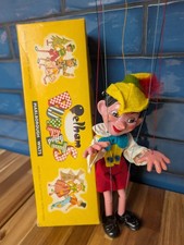 Pelham Puppets Vintage Pinocchio Disney SL7 1960s Original Box RARE Marionette