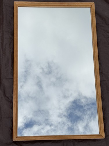Wooden framed mirror - wooden,