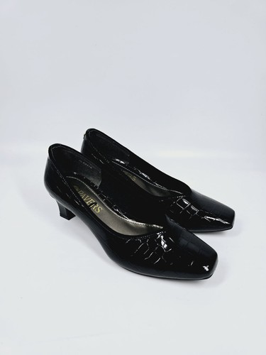 Pavers black patent - patent, leather