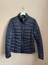 BARBOUR Dress Tartan Ladies Navy Puffer Style Jacket UK Size 12 VGC