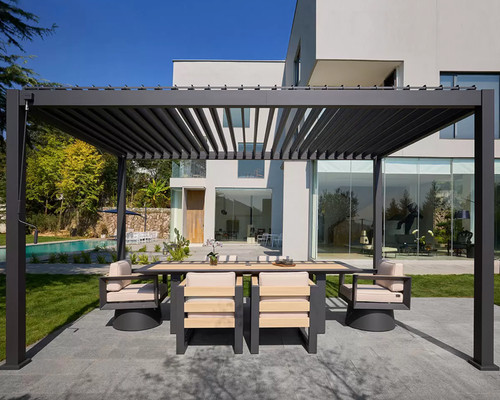 Large aluminium pergola - aluminium, heavy
