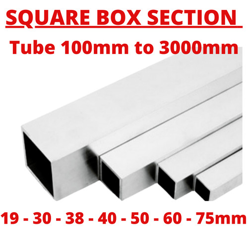 Aluminium box section tube - aluminium,