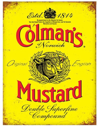 Colmans mustard retro metal - colmans,