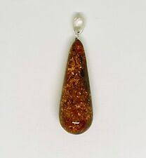 Zori's Baltic Amber-Pendant-Cognac Amber with Particles-40 MM