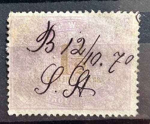 1870 german revenue stamp - 1870,