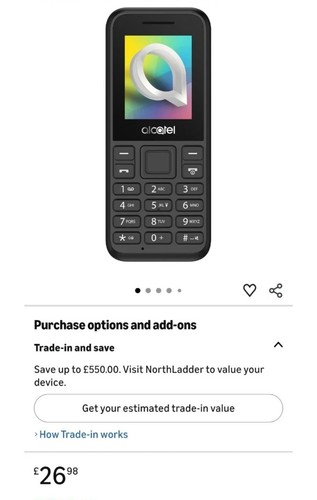 Alcatel 1068d mobile phone - 1068d,