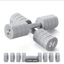 Dumbbell Set of 2, MERACH Adjustable Weight, Anti-slip Handle, Grey