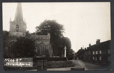 Postcard Bromham nr Melksham Wiltshire church High Street village RP