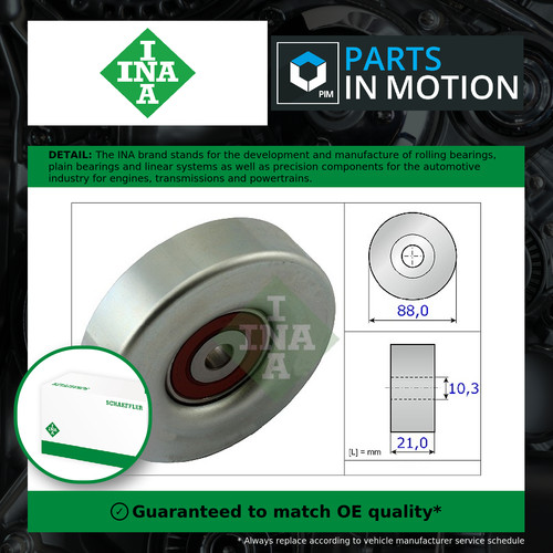 Aux belt idler pulley fits - belt,