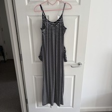 Navy  & White Striped Maxi