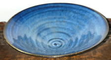 Mirella Japanese 7" Ceramic Ramen Noodle Rice Bowl Blue Swirl