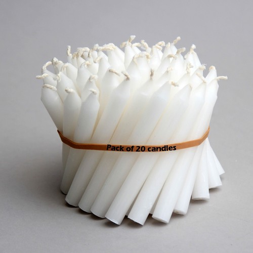 White christingle candles - white,