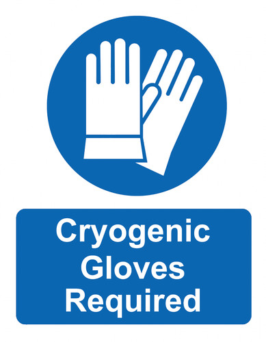 Cryogenic gloves required - required, self