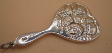 English Hallmarked Sterling Silver Chatelaine Purse Mirror -  Reynaulds Cherubs