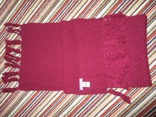 BNWoT Alice Hannah Burgundy Lambswool Mix Scarf FREE POST