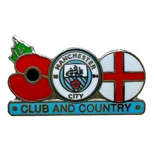 Manchester City Club & Country Pin Badge – England Remembrance Football Man City