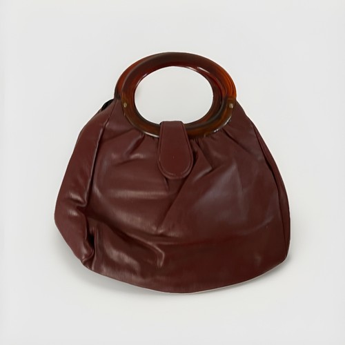 Vintage burgundy leather - leather, purse