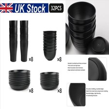 32PCS Black Dinnerware Bowl