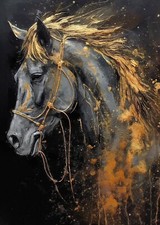 Horse wall art print Head