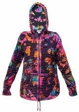 Womens Tie Dye Zip Up Hippie