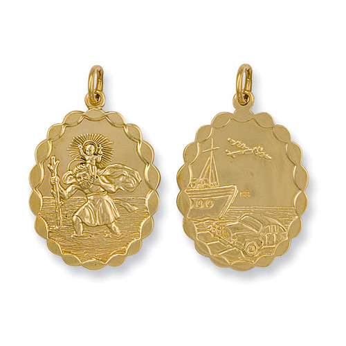 9ct yellow gold 33x19 5mm - gold, st