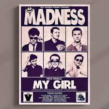 Madness - Early Tour Date Poster Suggs MULTI-PRINT 3 or THREE FRAMED Options NEW