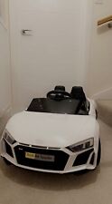12v White Official Audi R8 Super car Kids Electric Ride On Remote & charger new
