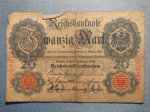 Old reichsbanknote banknote - old,