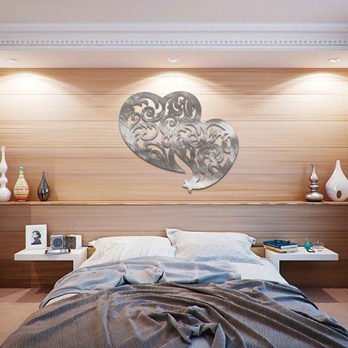 Metal hearts wall hanging - hearts,
