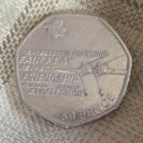 Rare london olympic rowing - rare, 50p