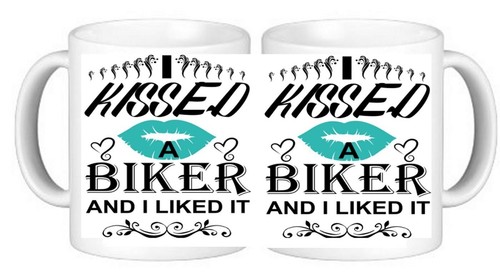 Kissed biker bike humour - kissed,