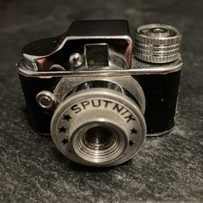 Vintage Sputnik Miniature Spy Camera with Case (untested)