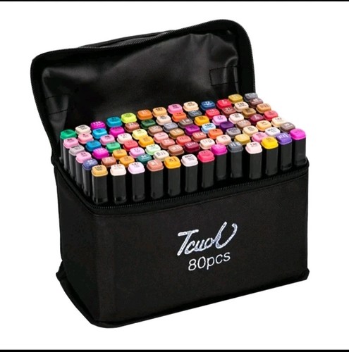 80pc colouring pens dual - pens,