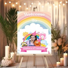 Ms Rachel birthday welcome personalised party sign decor print A2 A3 A4 8x10 in