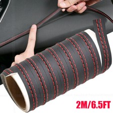 Black&Red Car Dashboard Door Strip Decor Molding Trim Car Accessories Universal